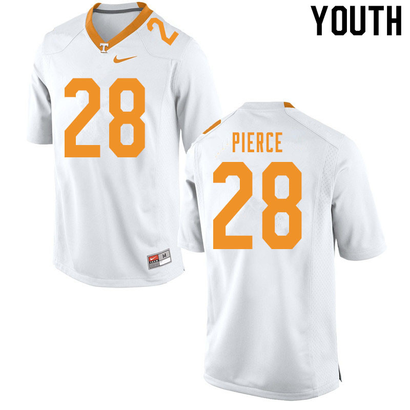 Youth #28 Marcus Pierce Tennessee Volunteers College Football Jerseys Sale-White